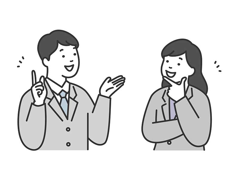 会話する二人